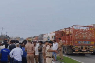up:-आगरा-ग्वालियर-हाईवे-पर-मजदूर-को-कुचलकर-भागा-वाहन,-मौके-पर-मौत;-गुस्साए-ग्रामीणों-ने-लगाया-जाम