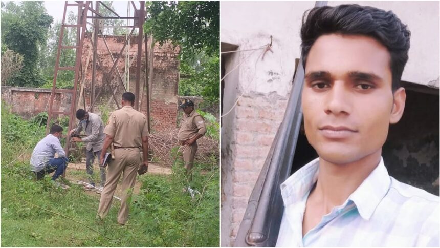 बरेली के इटौरिया गांव के प्राथमिक स्वास्थ्य केंद्र में डी फार्मा छात्र की संदिग्ध मौत के बाद जांच करती पुलिस