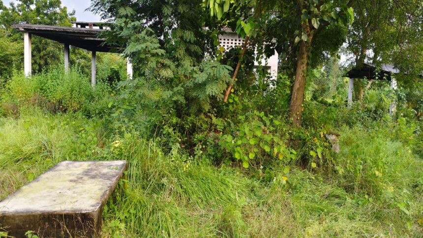 लखीमपुर खीरी: अव्यवस्थाओं में झुलस रहे मुक्तिधाम, शहर से गांव तक बदहाल इंतजाम; जर्जर छतों और झाड़ियों के बीच अंतिम संस्कार को मजबूर लोगa