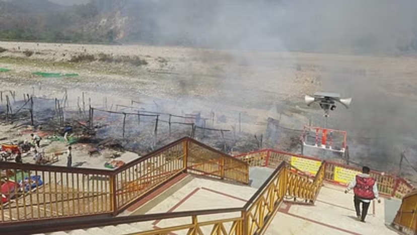 Fire Breaks Out At Ramnagar Garjiya Temple