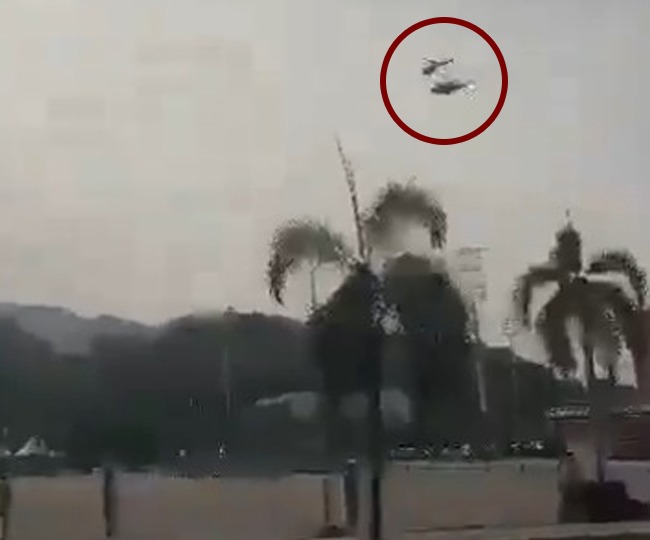 Two Malaysian Navy helicopters collide during parade rehearsal