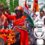 Bullet Lady Mahela Rajlakshmi Manda reached Sultanpur