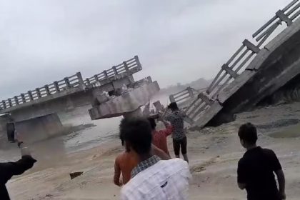 A bridge costing crores collapsed before inauguration in Bihar