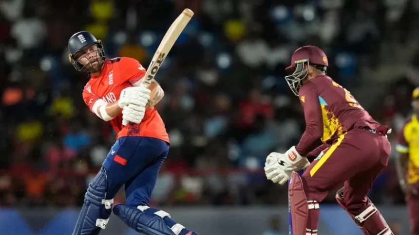 Stormy batting by Philip Salt and Jonny Bairstow in t20 wc against west indies