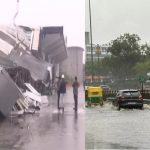 roof of IGI airport's T1 terminal collapses