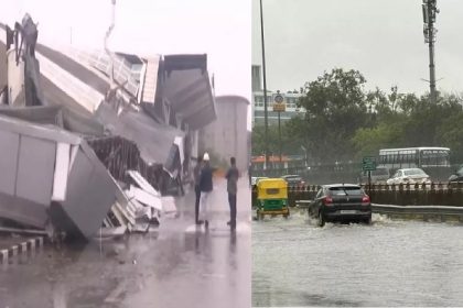 roof of IGI airport's T1 terminal collapses