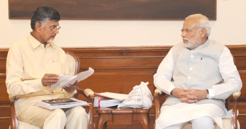 Chandrababu Naidu with PM Modi