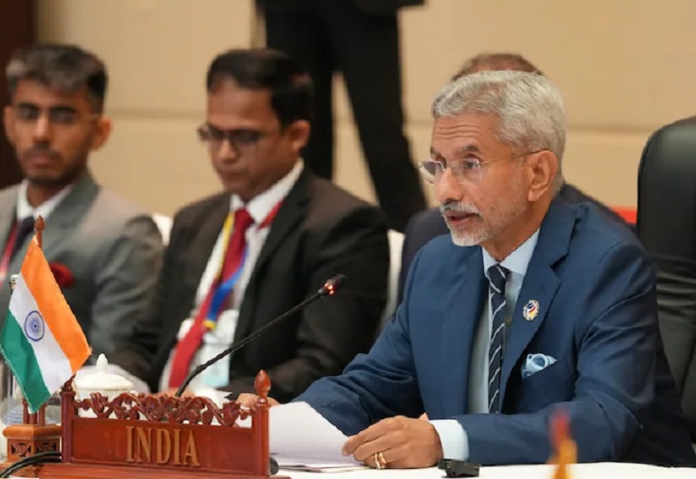 Jaishankar at the meeting of foreign ministers in Laos