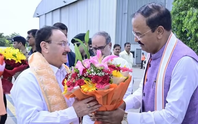 Keshav Maurya meeting with JP Nadda