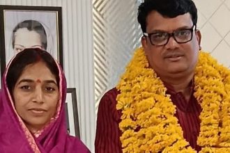 MP Minister Nagar Singh Chauhan and his wife