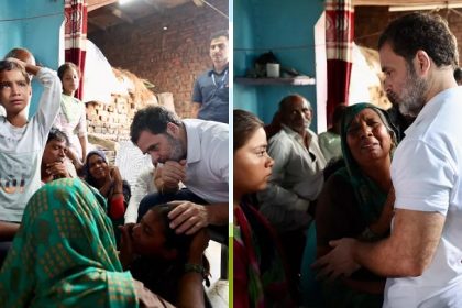 Rahul Gandhi met the families of those killed in the Hathras Satsang incident