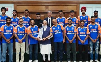 Team India meet PM Modi