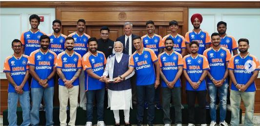 Team India meet PM Modi