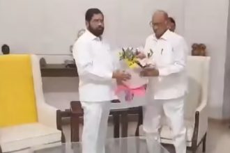 CM Eknath Shinde met Sharad Pawar