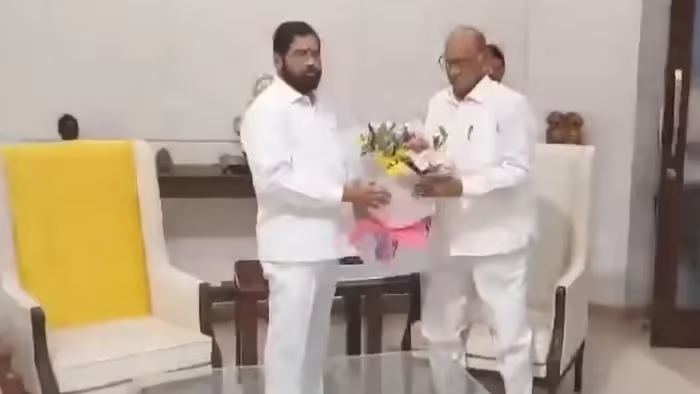 CM Eknath Shinde met Sharad Pawar