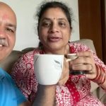 Manish Sisodia posted a picture with his wife