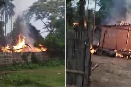 Meitei family house burnt down in Jiribam manipur