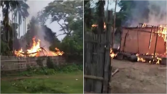 Meitei family house burnt down in Jiribam manipur