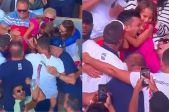 Novak Djokovic became emotional after winning the first Olympic gold medal