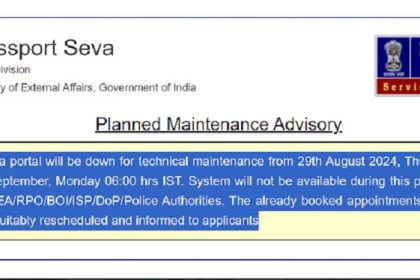 Online passport portal closed for five days