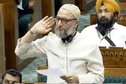 Owaisi getting angry against the Waqf Bill