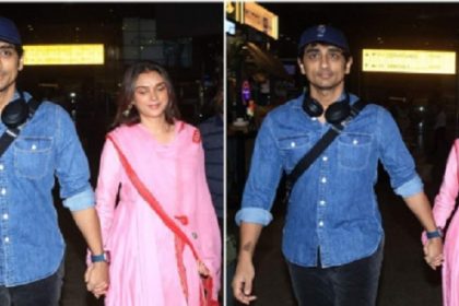 Aditi Rao Hydari returned to Mumbai with husband Siddharth after marriage