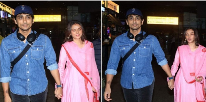 Aditi Rao Hydari returned to Mumbai with husband Siddharth after marriage