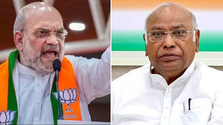 Amit Shah attack mallikarjun Kharge