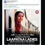 Indian Railways celebrates 'Laapata Ladies' being included in Oscar 2025