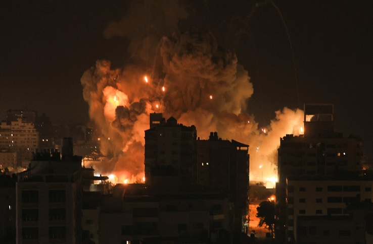 Israel airstrikes in Gaza at midnight