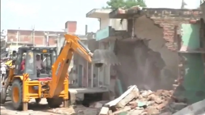 On the orders of the High Court in UP the bulldozer roared