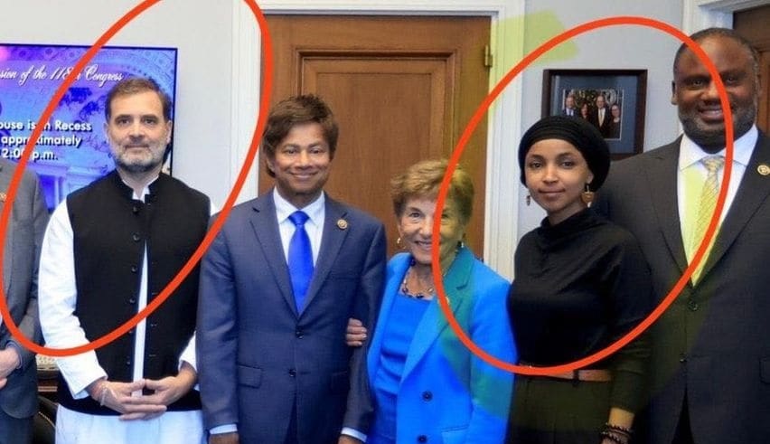 Rahul Gandhi surrounded for meeting anti-India Ilhan Omar