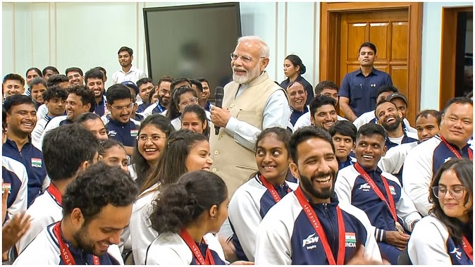 para athletes meeting with Prime Minister Modi