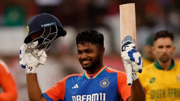 Sanju Samson scored a century in the first T20I against South Africa