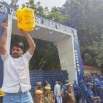 Students' protest continues for the second day in Prayagraj