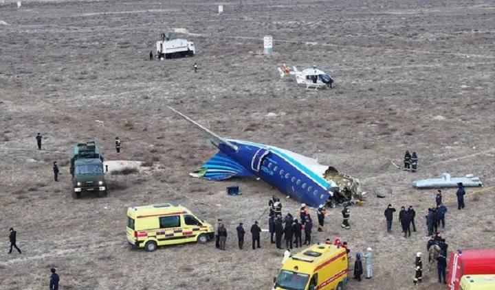 A plane crashed in Kazakhstan