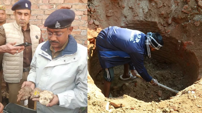 Idols of gods found in the well of the temple in Sambhal