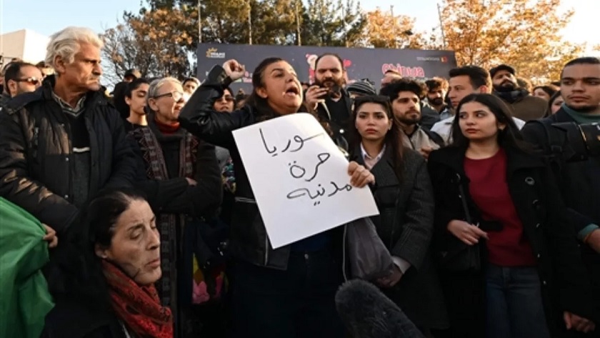 People took to the streets in support of democracy in Syria