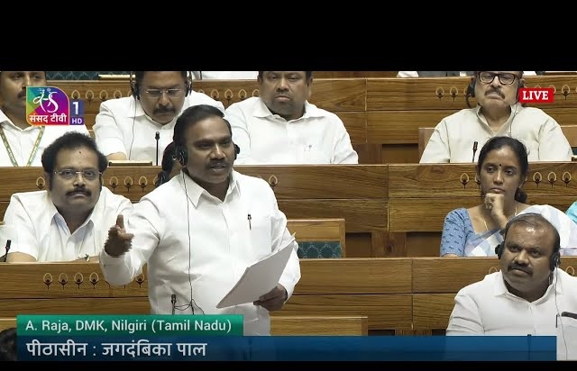 Ruckus in Parliament over DMK MP A Raja's remarks