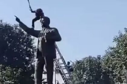 Chaos over breaking of Ambedkar's statue in Amritsar