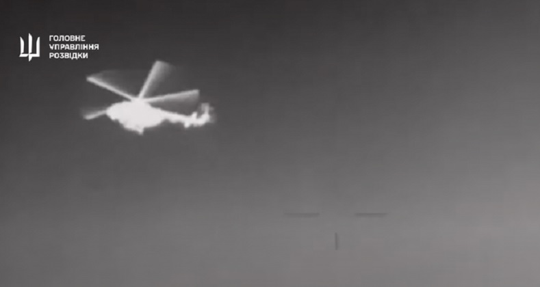 first time a Ukraine drone shot down a Russian helicopter