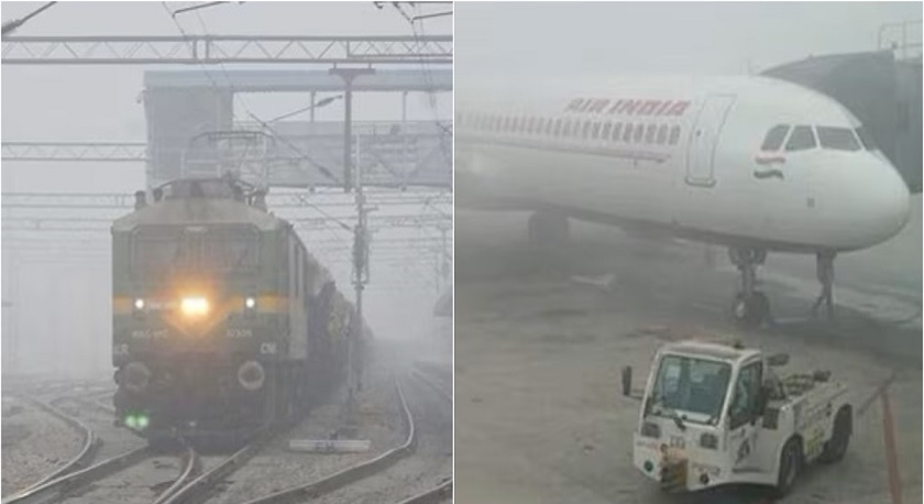 trains and flights also delayed