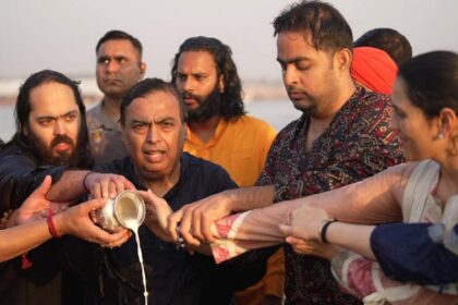 Four generations of the Ambani family took a dip in the Sangam