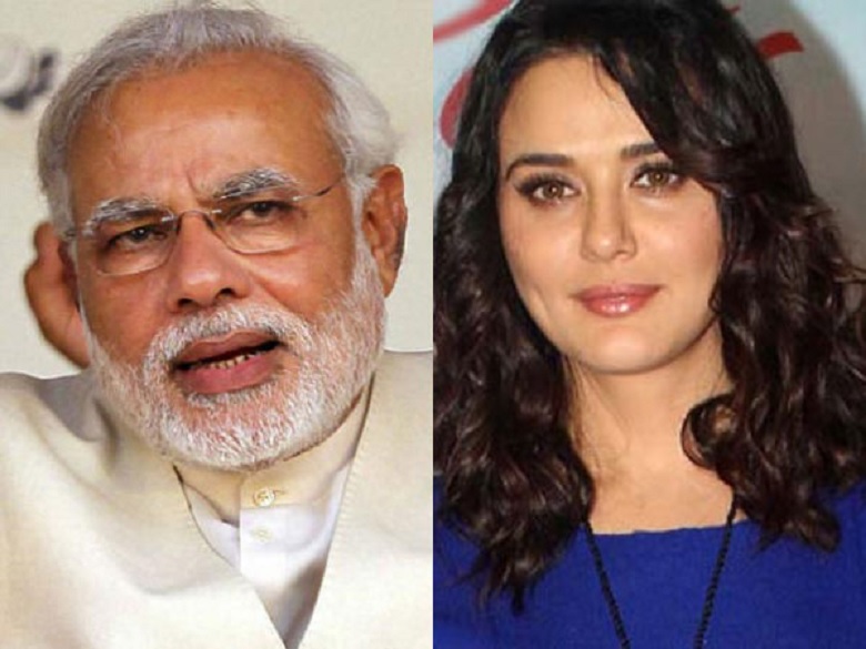 PM modi Preity Zinta