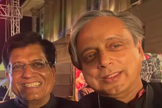 Shashi Tharoor shares photo with Piyush Goyal