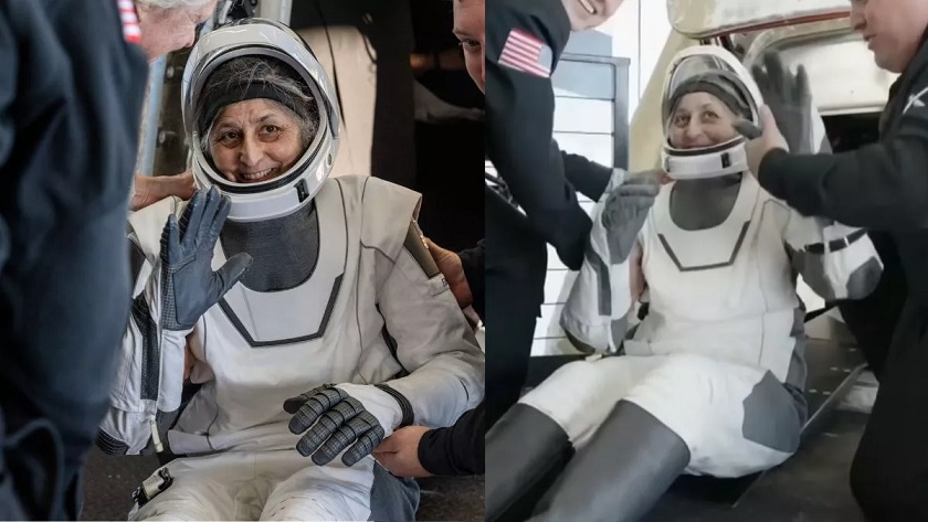 Sunita Williams smiled as she returned to Earth