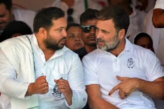 Meeting of parties involved in the grand alliance in Patna