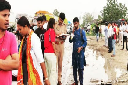 fatehpur:-पुलिस-जीप-सवारों-के-कंटेनर-रोकवाने-से-बरातियों-की-बस-भिड़ी,-20-लोग-घायल