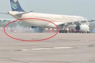 सऊदी-से-आए-विमान-में-तकनीकी-खराबी,-लखनऊ-एयरपोर्ट-पर-लैंडिंग-के-दौरान-पहिए-से-निकली-चिंगारी