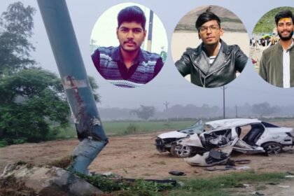 बदायूं-हादसा:-तीन-दोस्तों-के-लिए-रफ्तार-बनी-काल,-ब्रेकर-से-हवा-में-उछलकर-यूनिपोल-से-टकराई-थी-कार